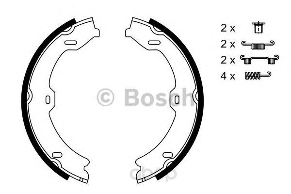 

Тормозные колодки барабанные BOSCH 0986487725