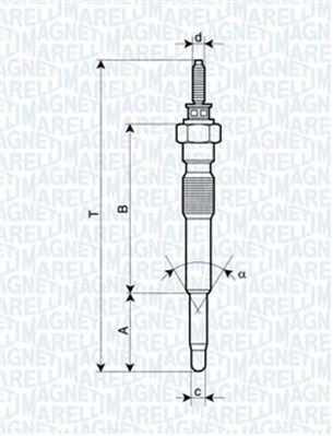 Свеча накаливания Magneti Marelli 062900068304