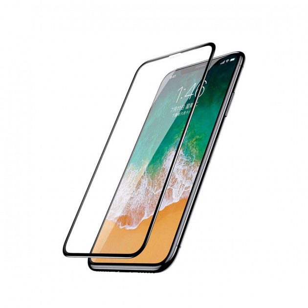 

Защитное стекло Baseus для Apple iPhone X Black, Silk Screen Anti-Blue Light