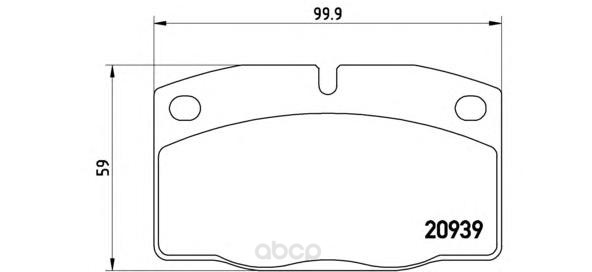 

Тормозные колодки brembo передние P59005