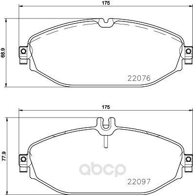 

Тормозные колодки дисковые brembo P50124