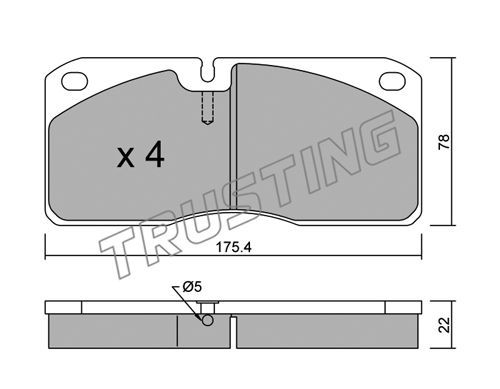 

Тормозные колодки TRUSTING дисковые 2780