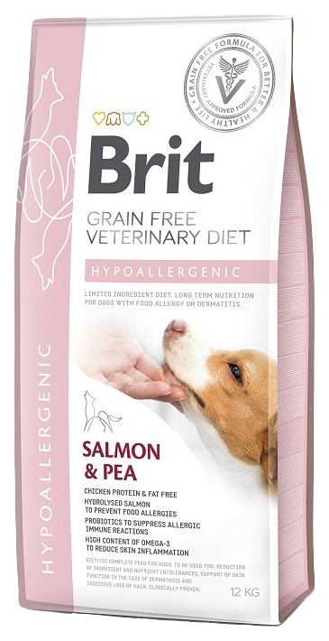 

Сухой корм для собак Brit Veterinary Diet Hypoallergenic, гипоаллергенный, лосось, 12кг, Veterinary Diet Hypoallergenic