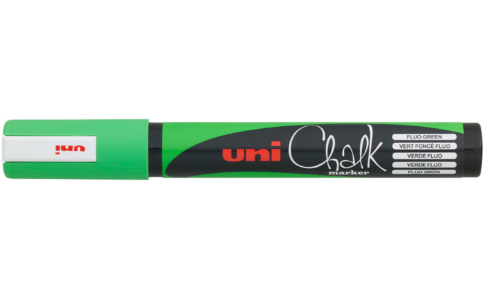 

Маркер меловой Uni Chalk 5M 1,8-2,5мм овальный (зеленый, упаковка из 12 шт) зеленый