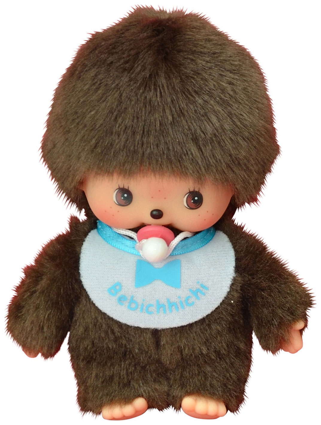 фото Мягкая игрушка bebichhichi мальчик в голубом слюнявчике 15 см monchhichi