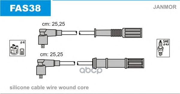 

Комплект проводов зажигания JANMOR FAS38