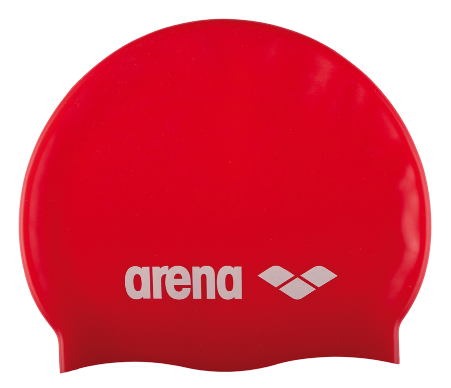 фото Шапочка для плавания arena classic silicone cap 44 red/white