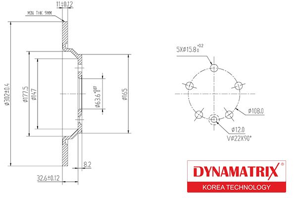 фото Тормозной диск dynamatrix dbd1720 dynamatrix-korea