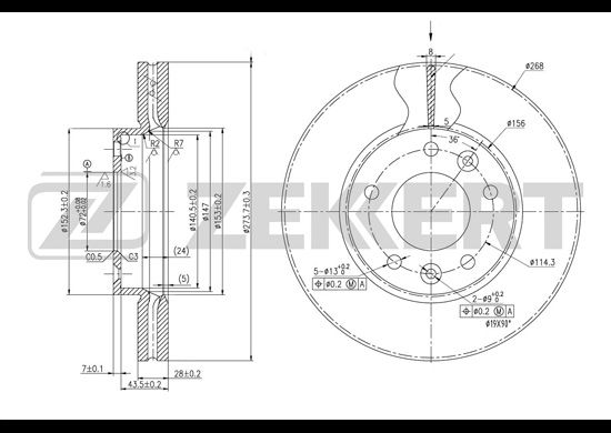 фото Тормозной диск zekkert bs-5691