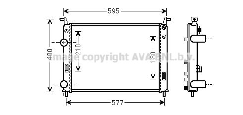 

Радиатор охлаждения двигателя AVA QUALITY COOLING FT2370