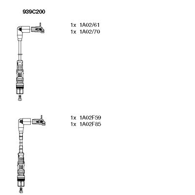 

Комплект проводов зажигания BREMI 939C200