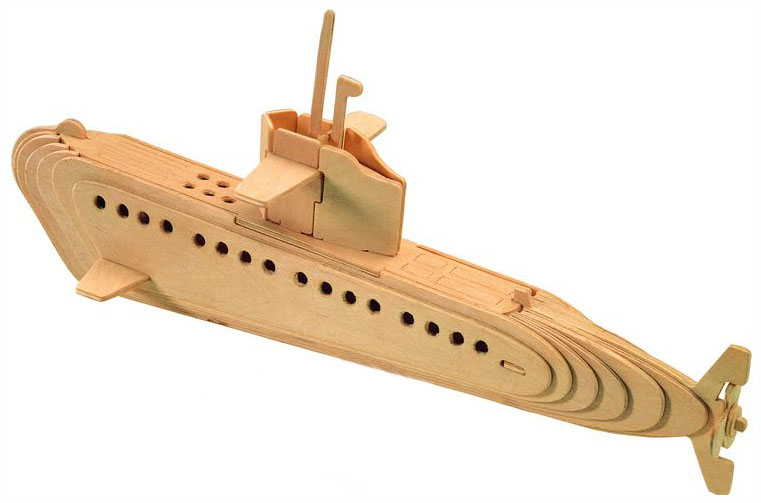 фото Конструктор деревянный wooden toys подводная лодка p042 bondibon