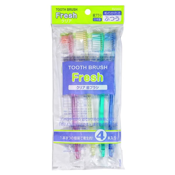 Набор зубных щеток Kyowa shiko средней жесткости Fresh, 4 шт