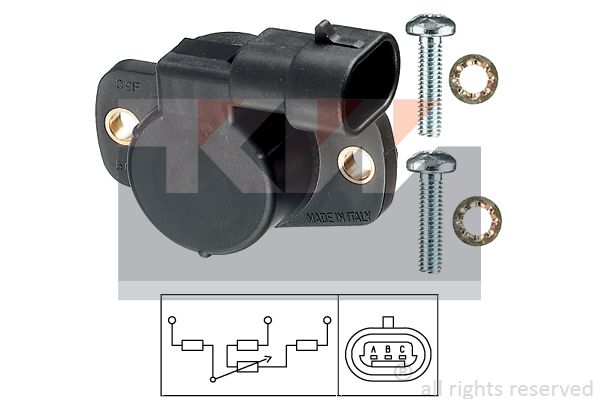 Датчик, положение дроссельной заслонки KW 495 094