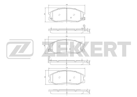 

Тормозные колодки ZEKKERT дисковые BS-1804