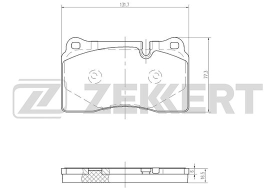 фото Комплект тормозных колодок, дисковый тормоз zekkert bs-2540