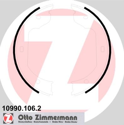 

Тормозные колодки ZIMMERMANN стояночного тормоза 109901062