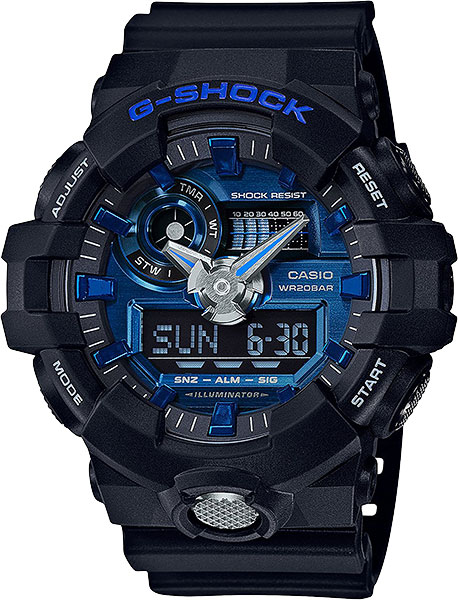 фото Японские наручные часы casio g-shock ga-710-1a2 с хронографом