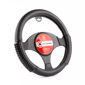 

Оплетка на руль Autoprofi AP-1947 BK/BK (M)