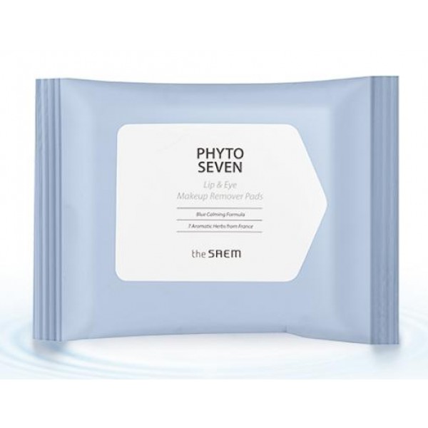 Салфетки для снятия макияжа с глаз и губ Phyto Seven Lip and Eye Makeup Remover Pad 30шт