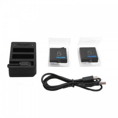 фото Зарядное устройство для аккумуляторов и wi-fi пульта telesin gp-bnc-501 для gopro black