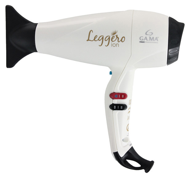 Фен GA.MA Leggero ION 2 100 Вт белый, черный маска для комплексного ухода за волосами l sanic с липопротеиновым комплексом и кератином 120 мл
