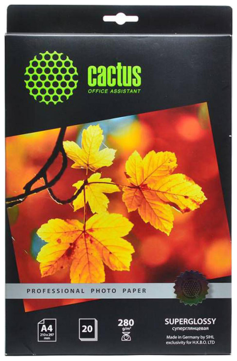 фото Фотобумага для принтера cactus cs-hga428020 a4 professional белый 20 листов