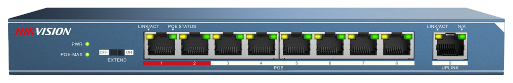 Коммутатор HikVision DS-3E0109P-E Blue