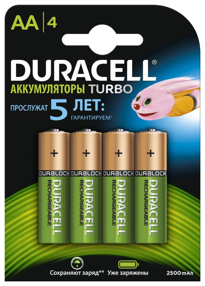 фото Аккумуляторная батарея duracell hr6-4bl 4 шт