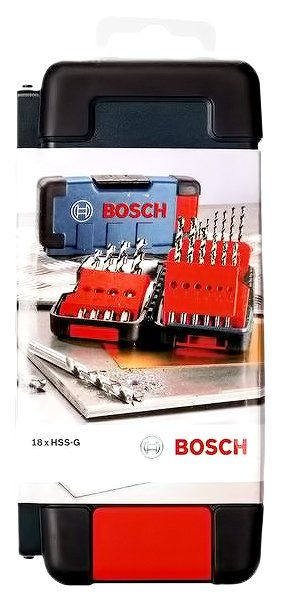 фото Сверло универсальное bosch hss-g сверл 1-10 мм tough box 2607019578