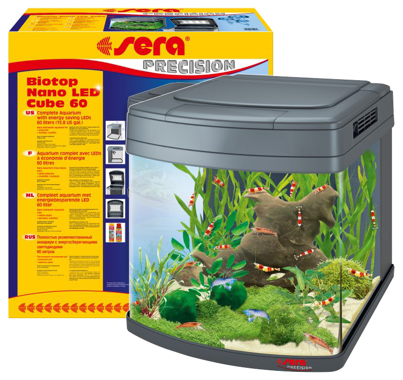 

Аквариум Sera Biotop Nano LED Cube, с изогнутым стеклом, 60 л, 31106