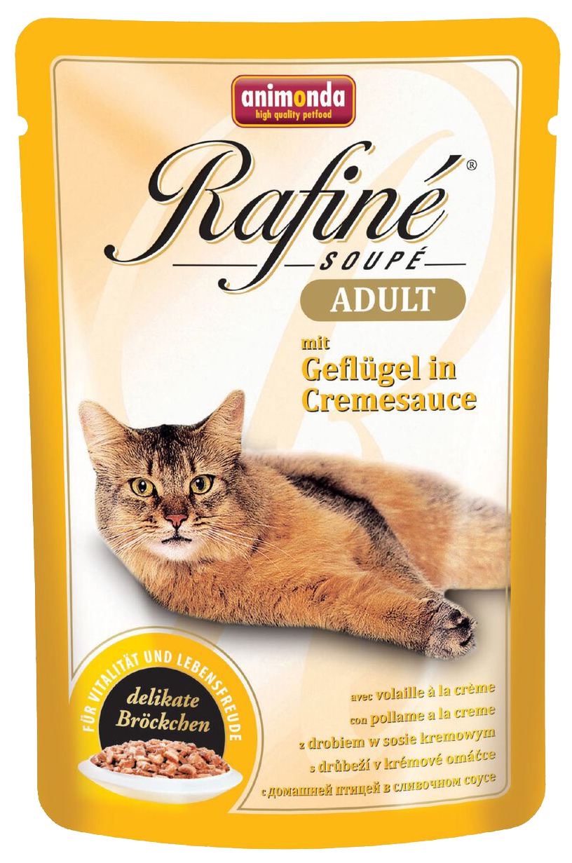 фото Влажный корм для кошек animonda rafine soupe adult, домашняя птица, 12шт по 100г