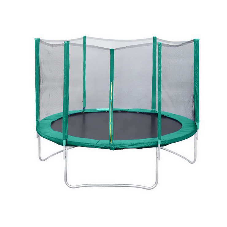 фото Батут kms-sport trampoline с сеткой 430 см, черный/зеленый