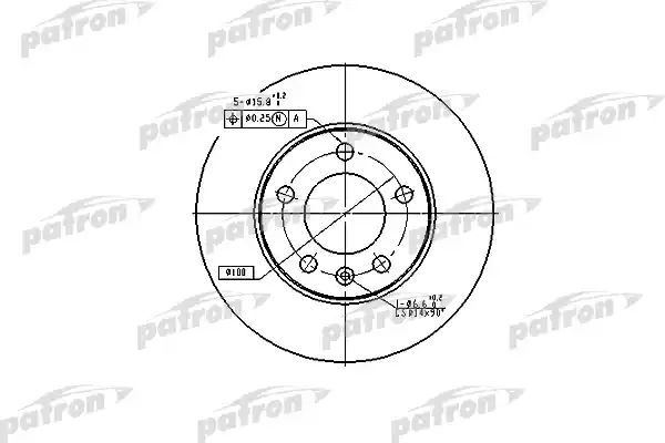 фото Тормозной диск patron pbd2805