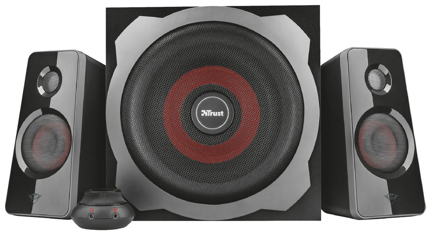 фото Колонки для компьютера trust gxt 38 2,1 ultimate bass speaker set, black