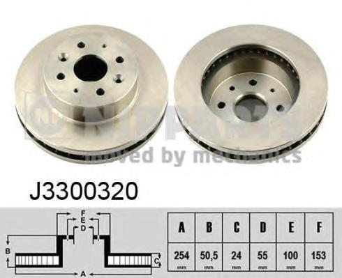 

Тормозной диск NIPPARTS J3300320