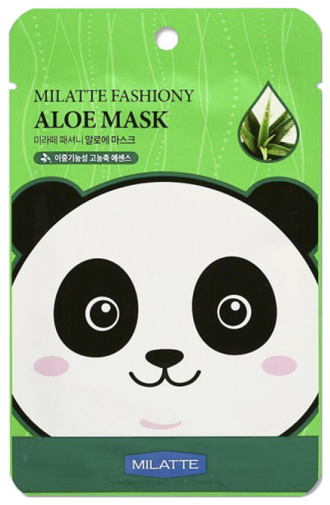 фото Тканевая маска для лица с экстрактом алоэ milatte fashion aloe mask sheet, 21 г