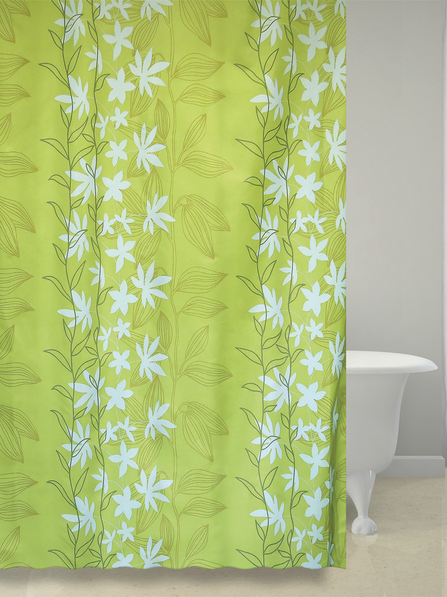 

Штора для ванны (RATTAN) green 180*180