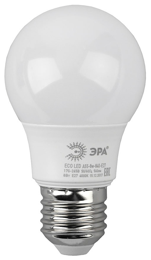 фото Лампа светодиодная 8w эра eco led smd a55