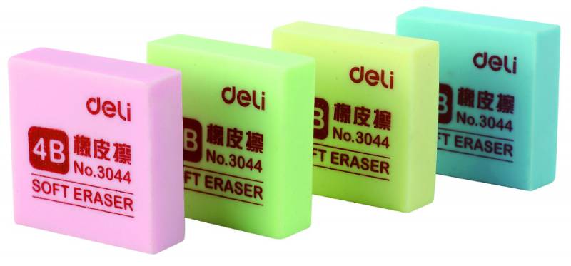 

Ластик Deli E3044 Soft 35x35x11мм ПВХ ассорти, Разноцветный