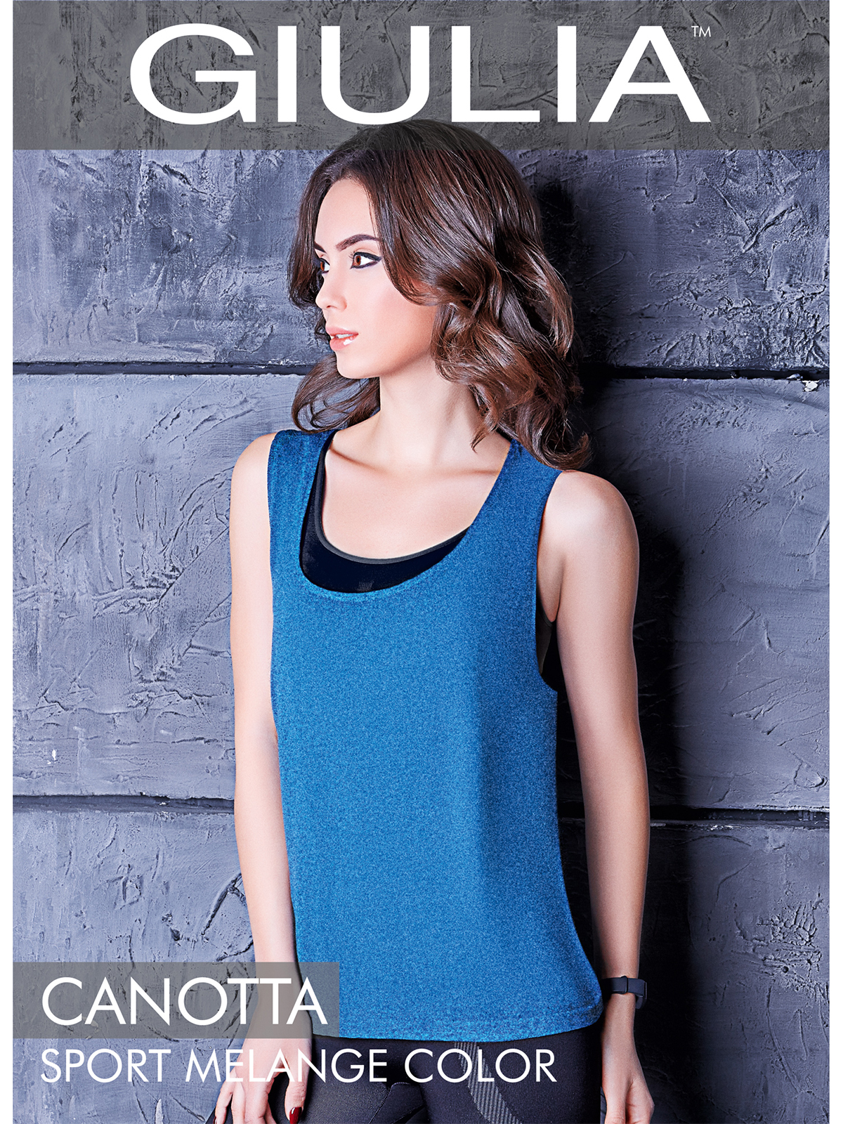 

Майка женская Giulia желтая L/XL, CANOTTA SPORT MELANGE COLOR
