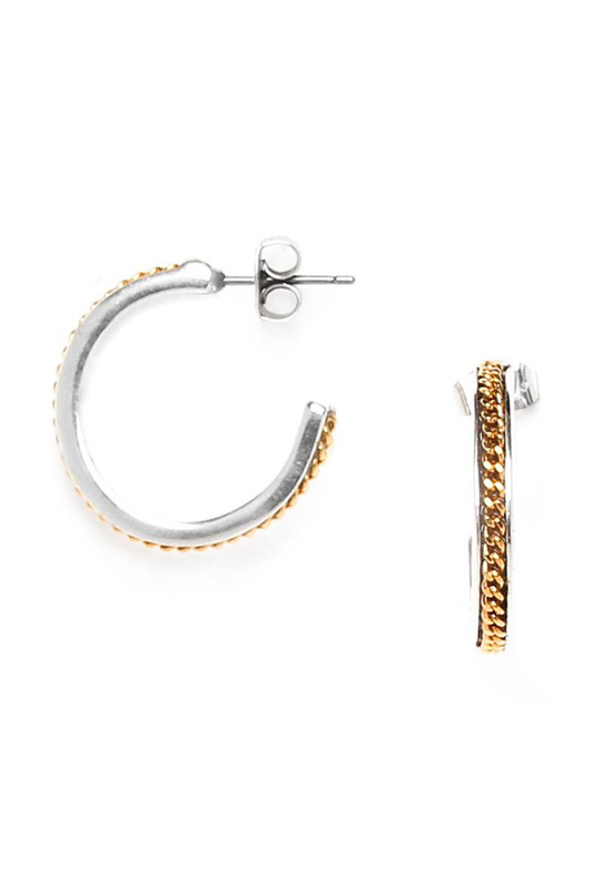 

Серьги женские ORI TAO OT-12-29280 серебристые/золотистые, OT-12-29280