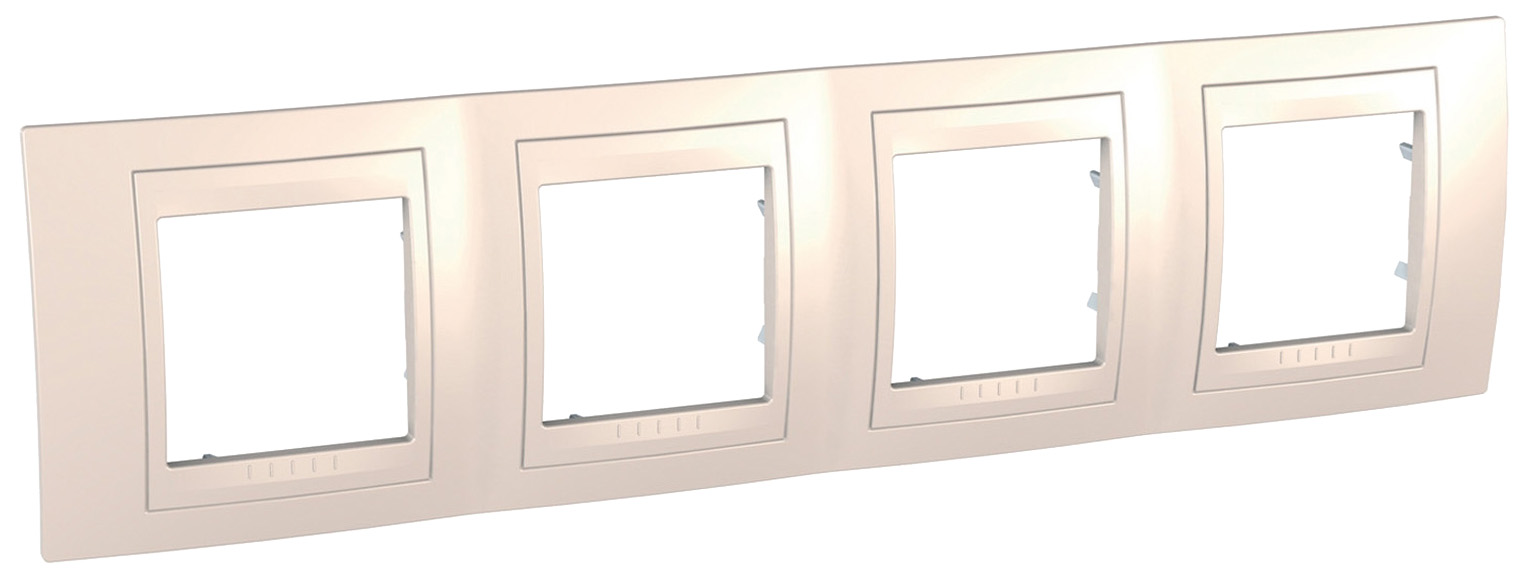 

Рамка "Unica", 4-ая горизонтальная, цвет: бежевый, арт. MGU6.008.25, MGU6.008.25