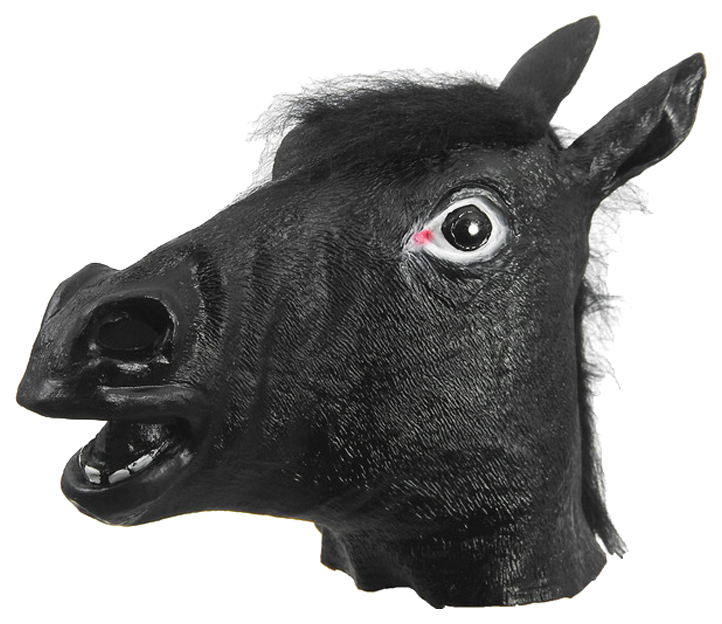 фото Карнавальная маска лошадь цвет черный sima-land
