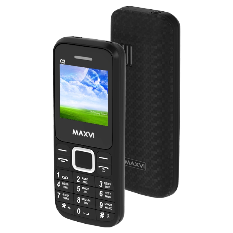 фото Мобильный телефон maxvi c3 (2 sim) black