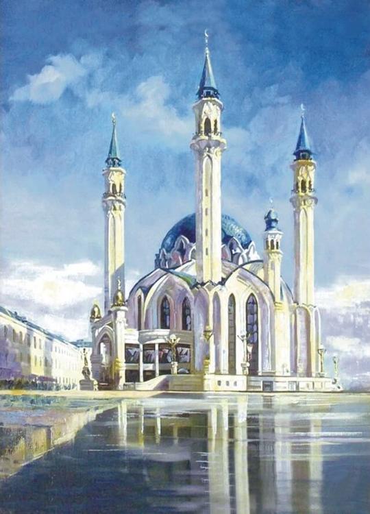 

Алмазная вышивка Цветной Мечеть Кул-Шариф, 30x40 см, Мечеть Кул-Шариф