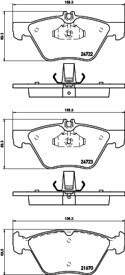 

Комплект тормозных колодок Hella 8DB355014291