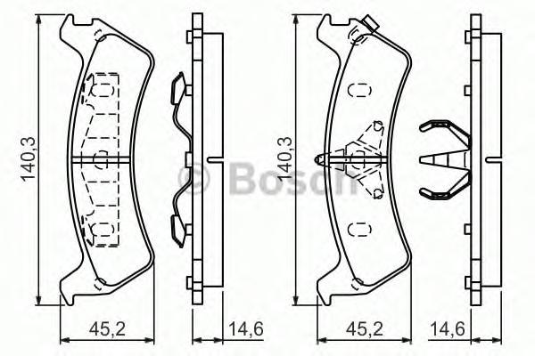 

Комплект тормозных колодок BOSCH 0986424655