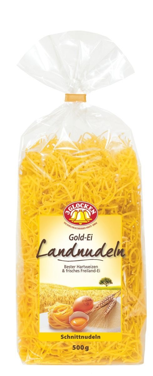 фото Лапша 3 glocken gold-ei landnudeln мелкая яичная 500 г