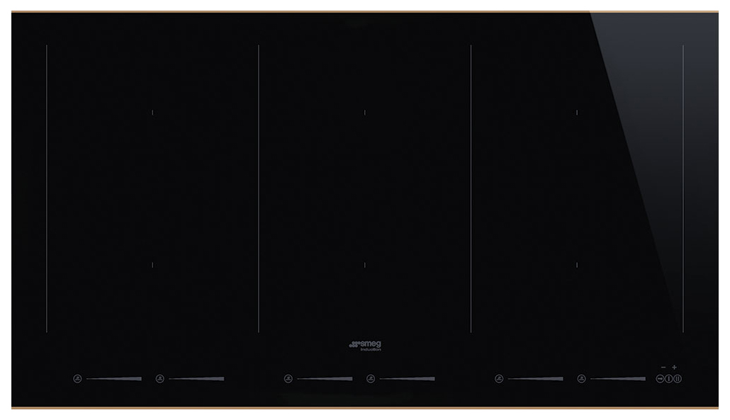 фото Встраиваемая варочная панель индукционная smeg sim693wldr black